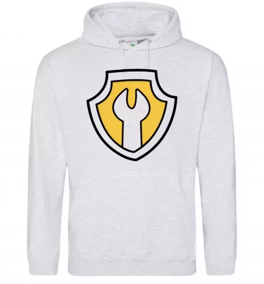 Жіноча толстовка (худі) Значок Раббл Сірий меланж фото