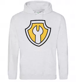 Женская толстовка (худи) Значок Раббл Серый меланж фото