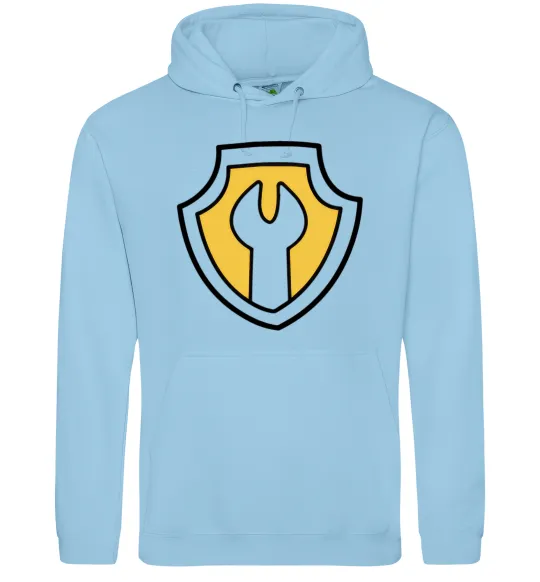 Жіноча толстовка (худі) Значок Раббл Блакитний фото