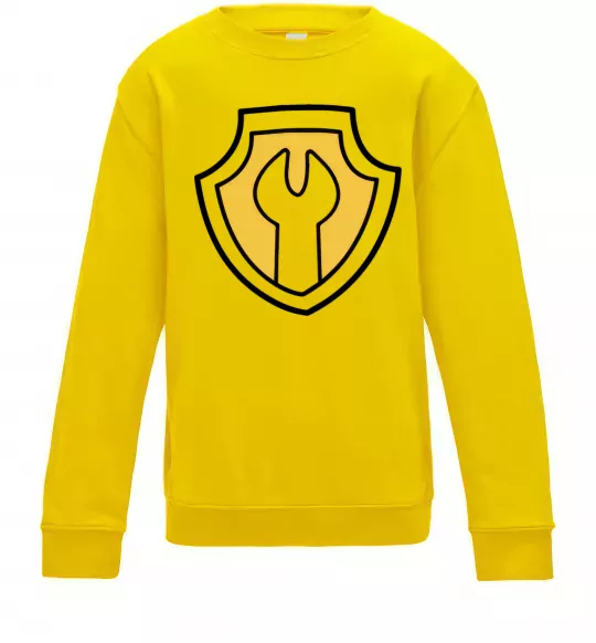 Детский Свитшот Значок Раббл Солнечно желтый фото