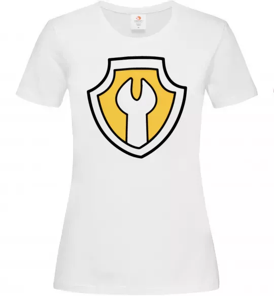 Жіноча футболка Значок Раббл Білий фото