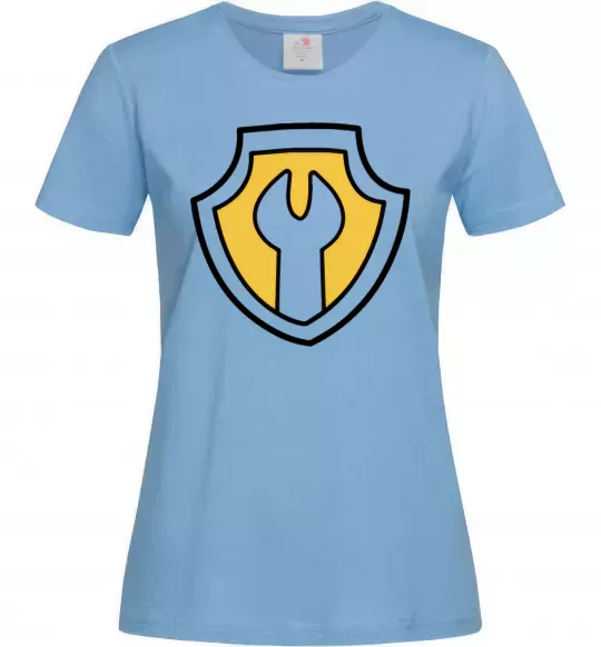 Жіноча футболка Значок Раббл Блакитний фото