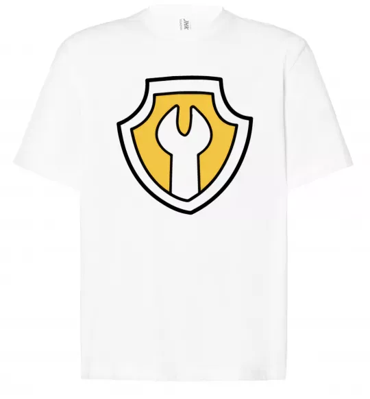 Футболка Оверсайз Значок Раббл Білий фото