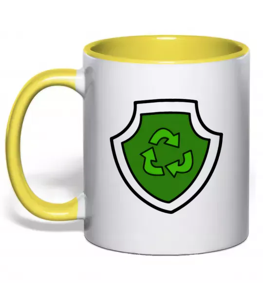 Чашка с цветной ручкой Значок Роккі Солнечно желтый фото