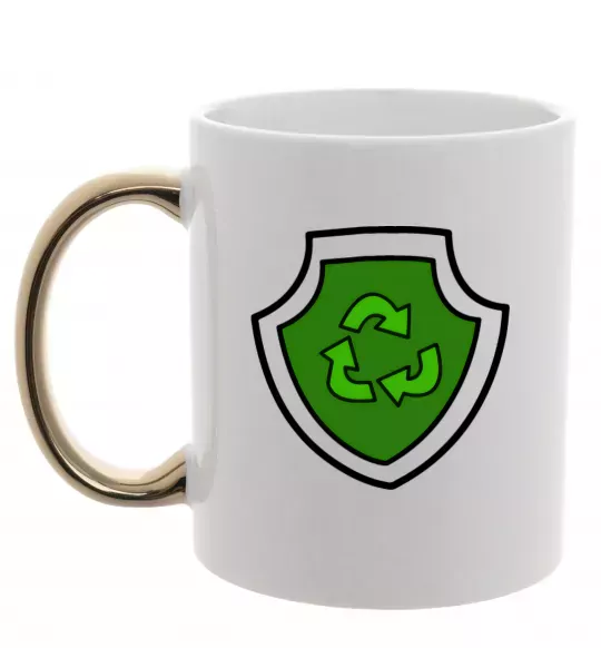 Чашка с цветной ручкой Значок Роккі Золото фото