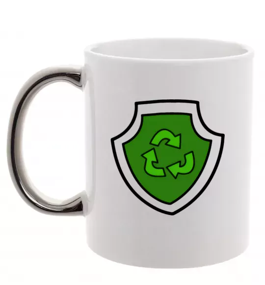 Чашка с цветной ручкой Значок Роккі Серебро фото