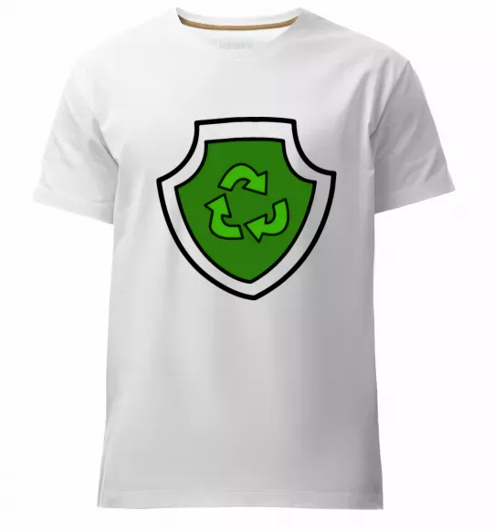 Чоловіча преміум футболка Значок Роккі Білий фото