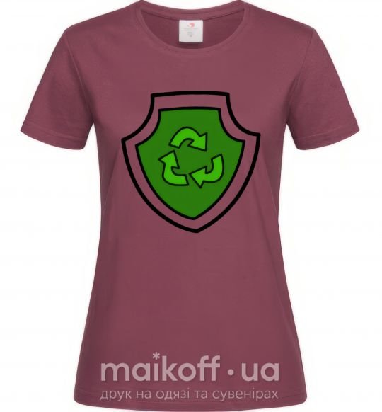 Женская футболка Значек Рокки Бордовый фото