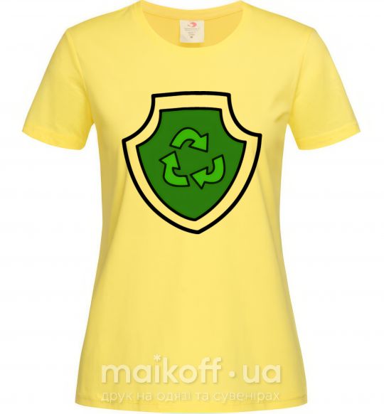Женская футболка Значек Рокки Лимонный фото