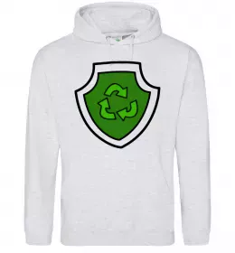 Женская толстовка (худи) Значок Роккі Серый меланж фото