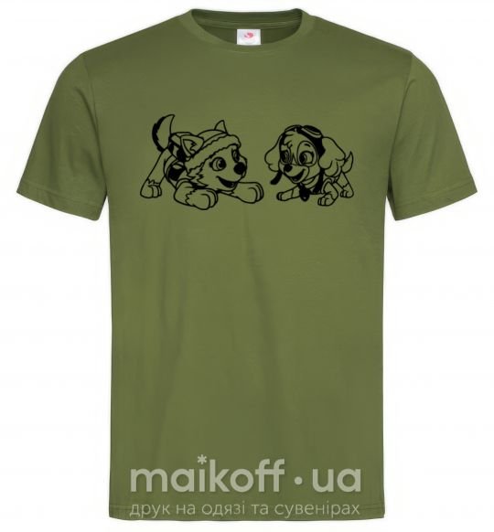 Мужская футболка Скай и Эверест Оливковый фото