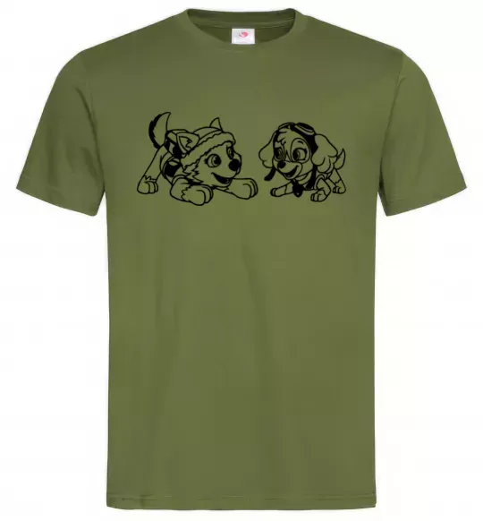 Мужская футболка Скай і Еверест Оливковый фото