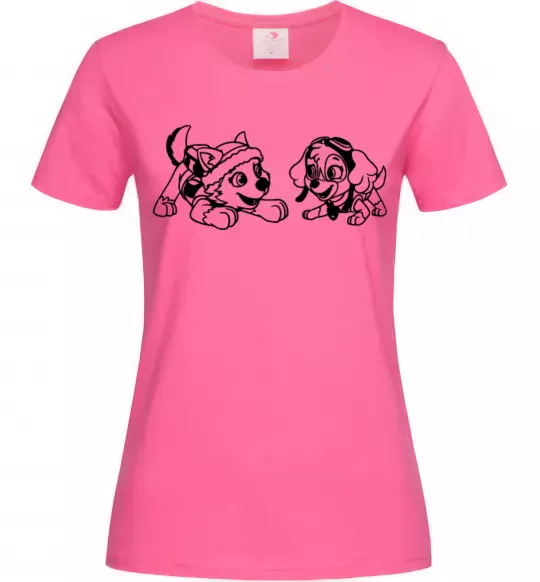 Жіноча футболка Скай і Еверест Яскраво-рожевий фото