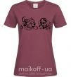 Женская футболка Скай и Эверест Бордовый фото