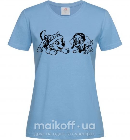 Женская футболка Скай и Эверест Голубой фото