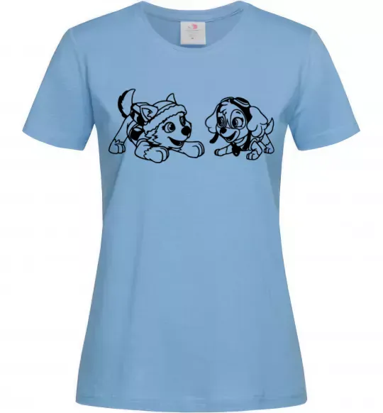 Жіноча футболка Скай і Еверест Блакитний фото