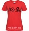 Женская футболка Скай и Эверест Красный фото