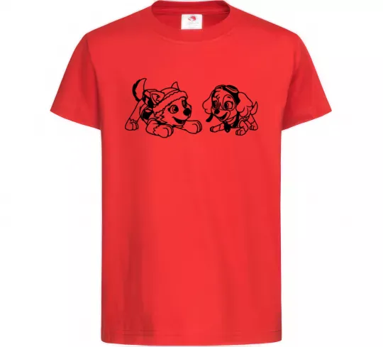 Дитяча футболка Скай і Еверест Червоний фото