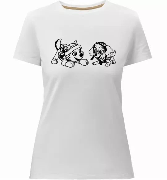 Жіноча преміум футболка Скай і Еверест Білий фото