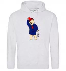 Мужская толстовка (худи) Паддінгтон Серый меланж фото