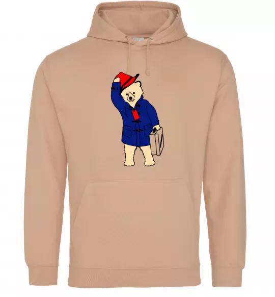 Мужская толстовка (худи) Паддінгтон Песочный фото