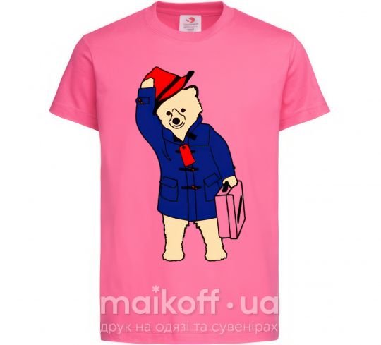 Дитяча футболка Паддигтон Яскраво-рожевий фото