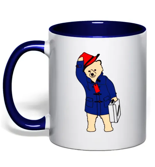 Чашка с цветной ручкой Паддінгтон Глубокий темно-синий фото