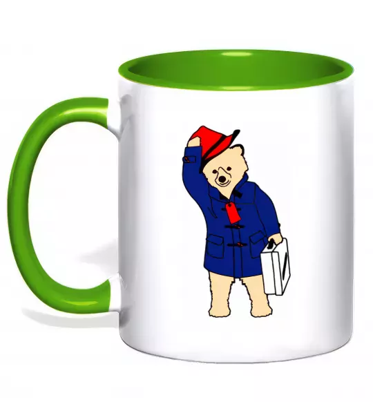 Чашка с цветной ручкой Паддінгтон Зеленый фото