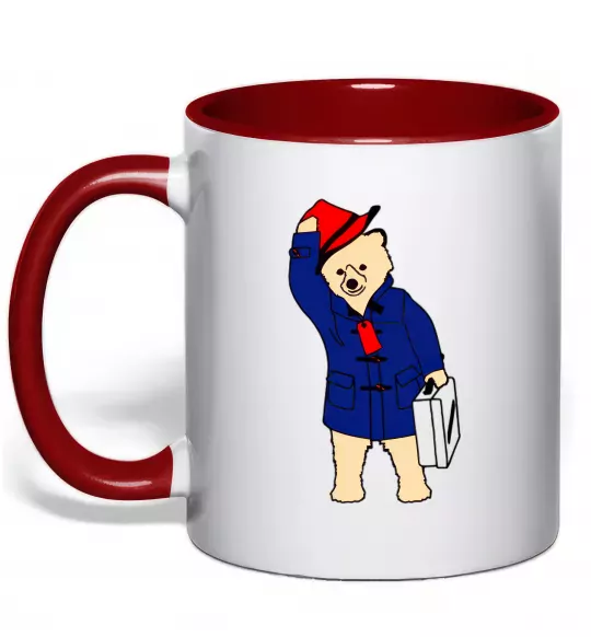 Чашка с цветной ручкой Паддінгтон Красный фото