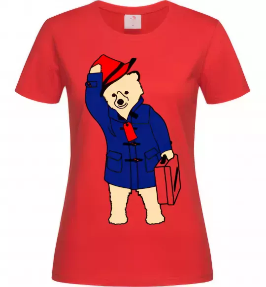 Женская футболка Паддінгтон Красный фото