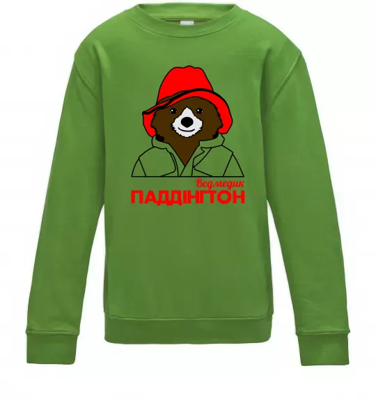 Детский Свитшот Ведмедик Паддінгтон Лаймовый фото