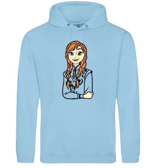 Чоловіча толстовка (худі) Анна Холодне Серце Блакитний фото