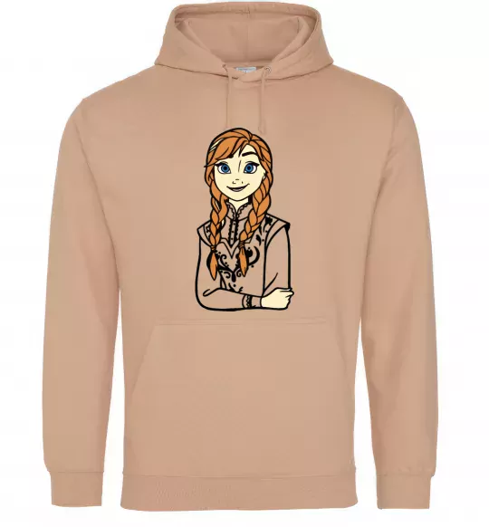 Женская толстовка (худи) Анна Холодне Серце Песочный фото