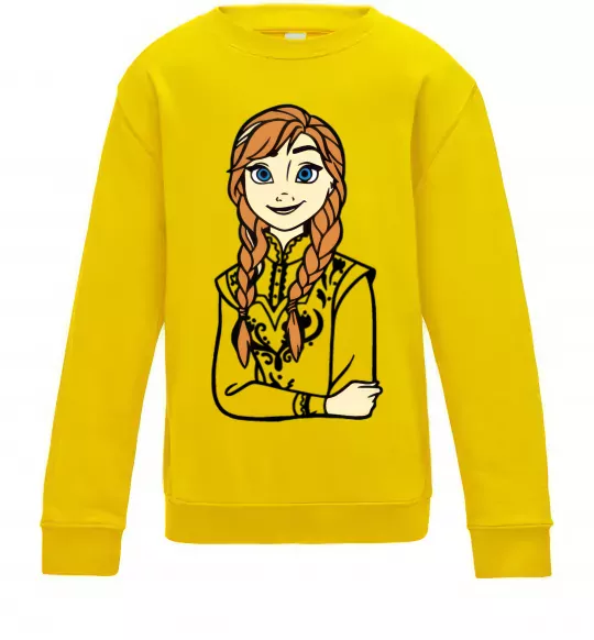 Детский Свитшот Анна Холодне Серце Солнечно желтый фото