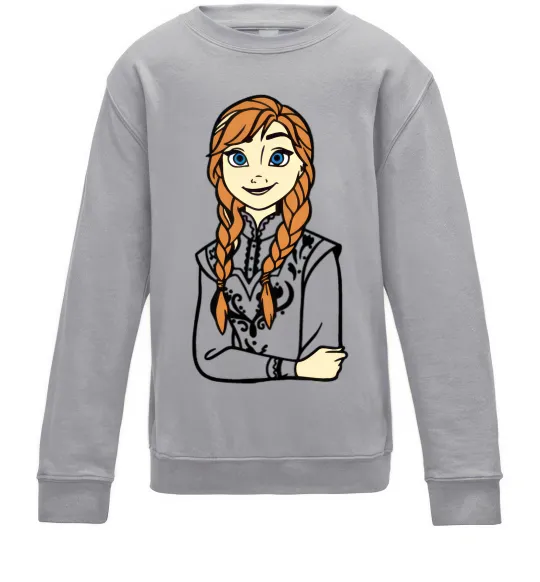 Детский Свитшот Анна Холодне Серце Серый меланж фото