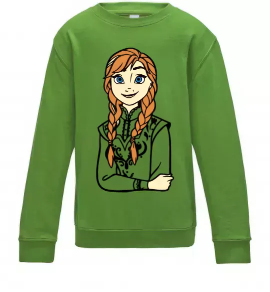 Детский Свитшот Анна Холодне Серце Лаймовый фото