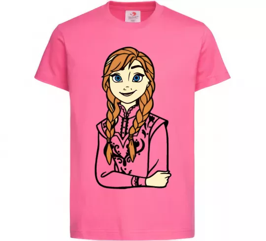 Детская футболка Анна Холодне Серце Ярко-розовый фото