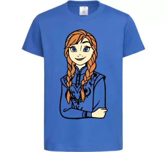 Детская футболка Анна Холодне Серце Ярко-синий фото