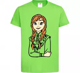 Детская футболка Анна та Ельза Лаймовый фото