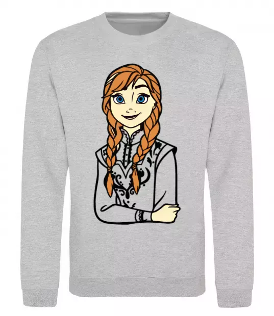 Свитшот Анна Холодне Серце Серый меланж фото