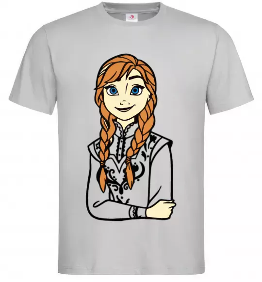 Чоловіча футболка Анна Холодне Серце Сірий фото