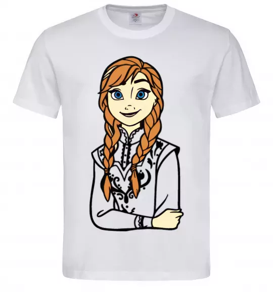 Чоловіча футболка Анна Холодне Серце Білий фото