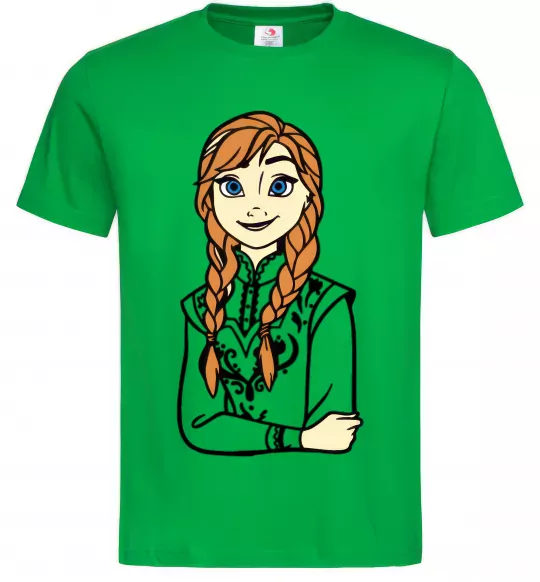 Чоловіча футболка Анна Холодне Серце Зелений фото