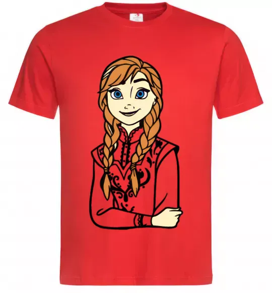 Чоловіча футболка Анна Холодне Серце Червоний фото