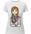 Женская премиум футболка Анна Холодне Серце Белый фото