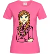 Женская футболка Анна Холодне Серце Ярко-розовый фото