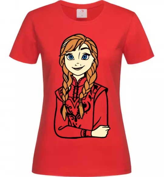 Женская футболка Анна Холодне Серце Красный фото