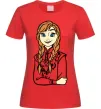Женская футболка Анна Холодне Серце Красный фото