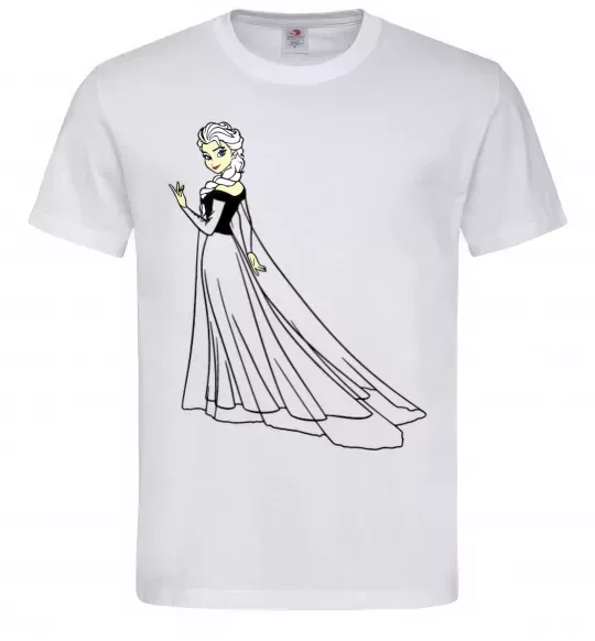 Чоловіча футболка Ельза Холодне Серце Білий фото