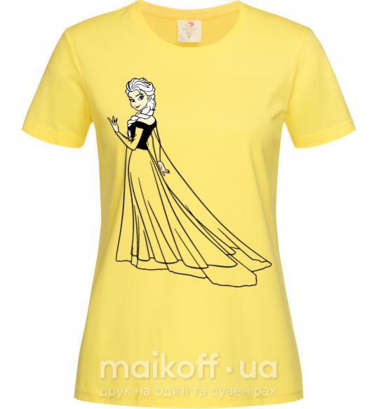 Жіноча футболка Ельза Холодное Серце Лимонний фото